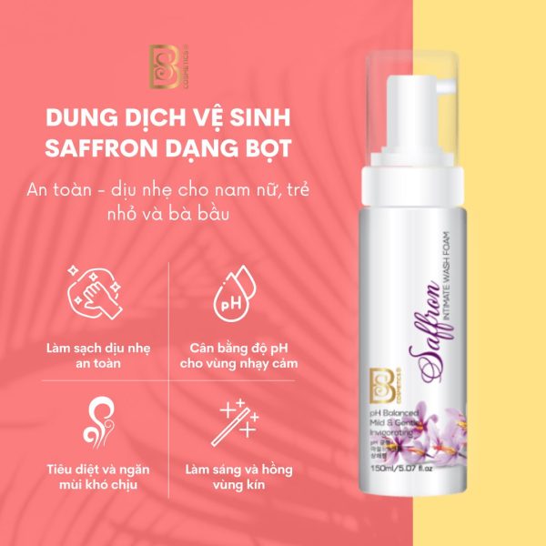 Bọt vệ sinh chiết xuất Nhụy hoa nghệ tây